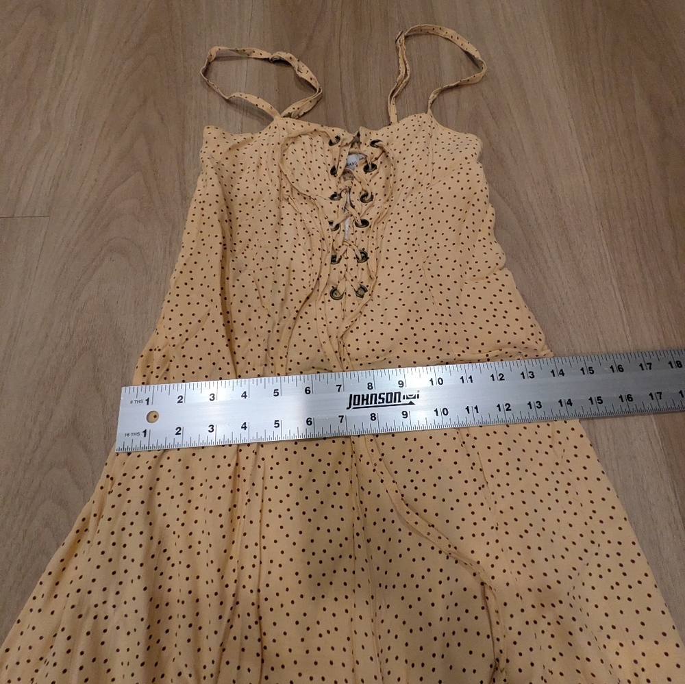 NWT Anthropologie Faithful The Brand Cream And Polka Dot Long Dress Size XS - Picture 5 of 8
